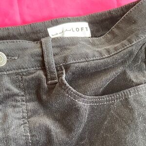 NWOT LOFT Black Corduroy Pant Size 27 (4)